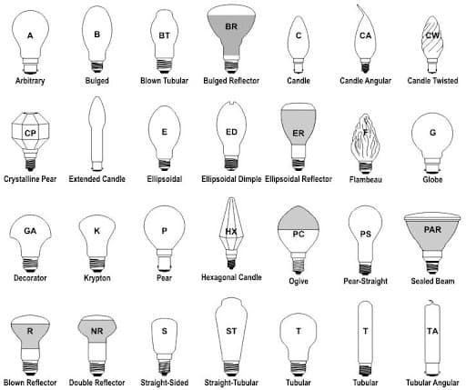 lamptech bulb types chart/infographic