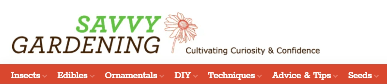 Blog banner for Savvy Gardening